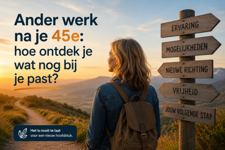 Ander werk na je 45e: hoe ontdek je wat nog bij je past?
